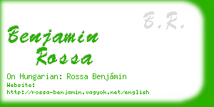 benjamin rossa business card